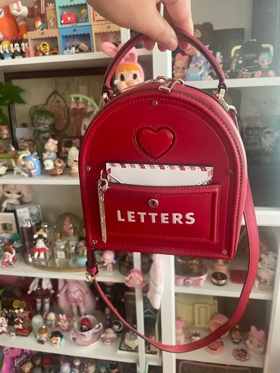 Kate Spade Red Mailbox Crossbody Bag Heart Letters Novelty Bag - Picture 15 of 17